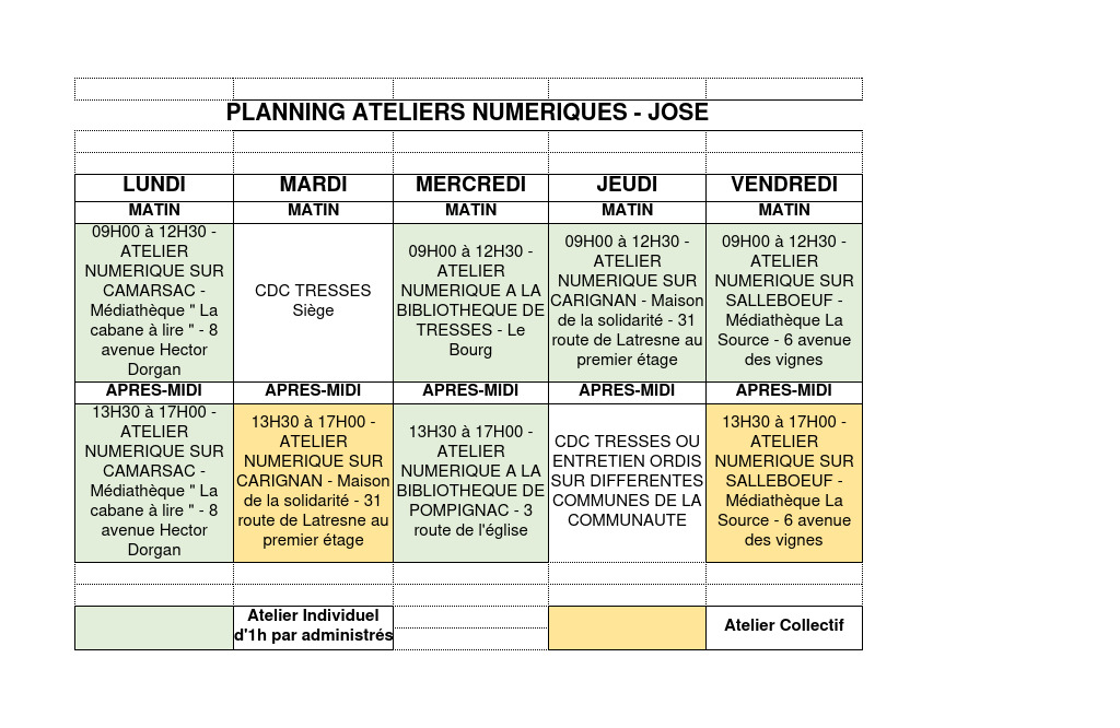 Planning Ateliers Conseiller Numériques 2024